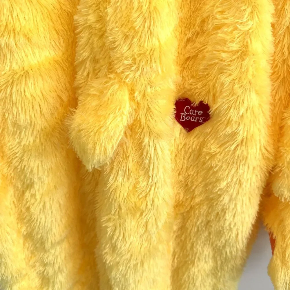 Care Bears Funshine Bear Costume Kids Girls XL Yellow Plush Hooded Halloween